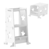 AIYAPLAY 2 in 1 Toddler Step Stool with Safety Rail for Kitchen, White AIYAPLAY 2 in 1 Toddler Step Stool with Safety Rail for Kitchen, White