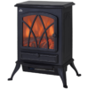 1850W Flame Effect Freestanding Electric Fireplace Stove – Black