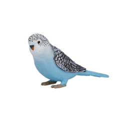 Blue Budgerigar Toy – Realistic Exotic Bird Figurine