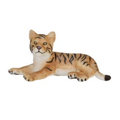 Tiger Cub Laying Down Toy – Realistic Big Cat Model
