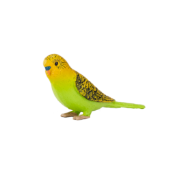 Green Budgerigar Toy – Realistic Exotic Bird Figurine
