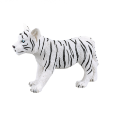 White Tiger Cub Standing Toy – Realistic Big Cat Figurine