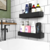 VINSANI 2pc BLACK SHOWER CADDY 1010503