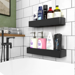 Set of 2 Black Shower Caddies