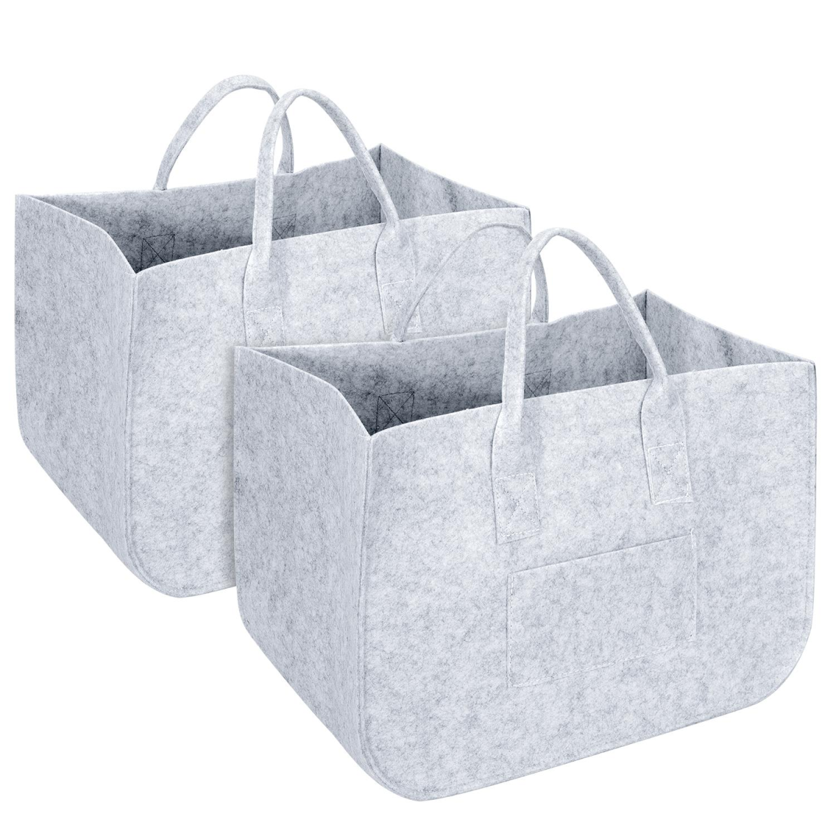 VINSANI 2pk Storage Baskets Light Grey 0000509 VINSANI 2pk Storage Baskets Light Grey 0000509