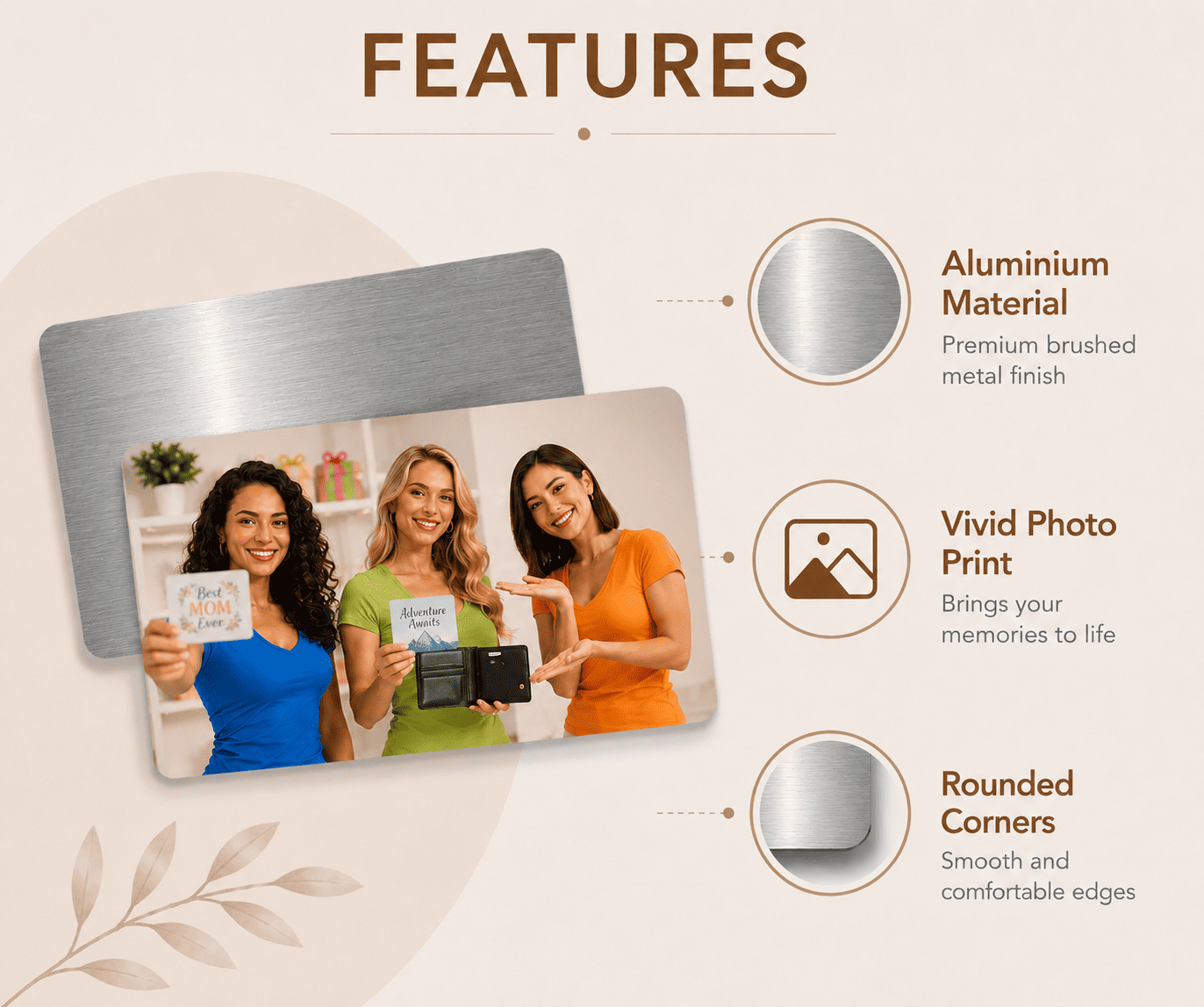 Personalised Metal Wallet Photo Card Gift for Him or Her Personalised Metal Wallet Photo Card Gift for Him or Her - Image 4