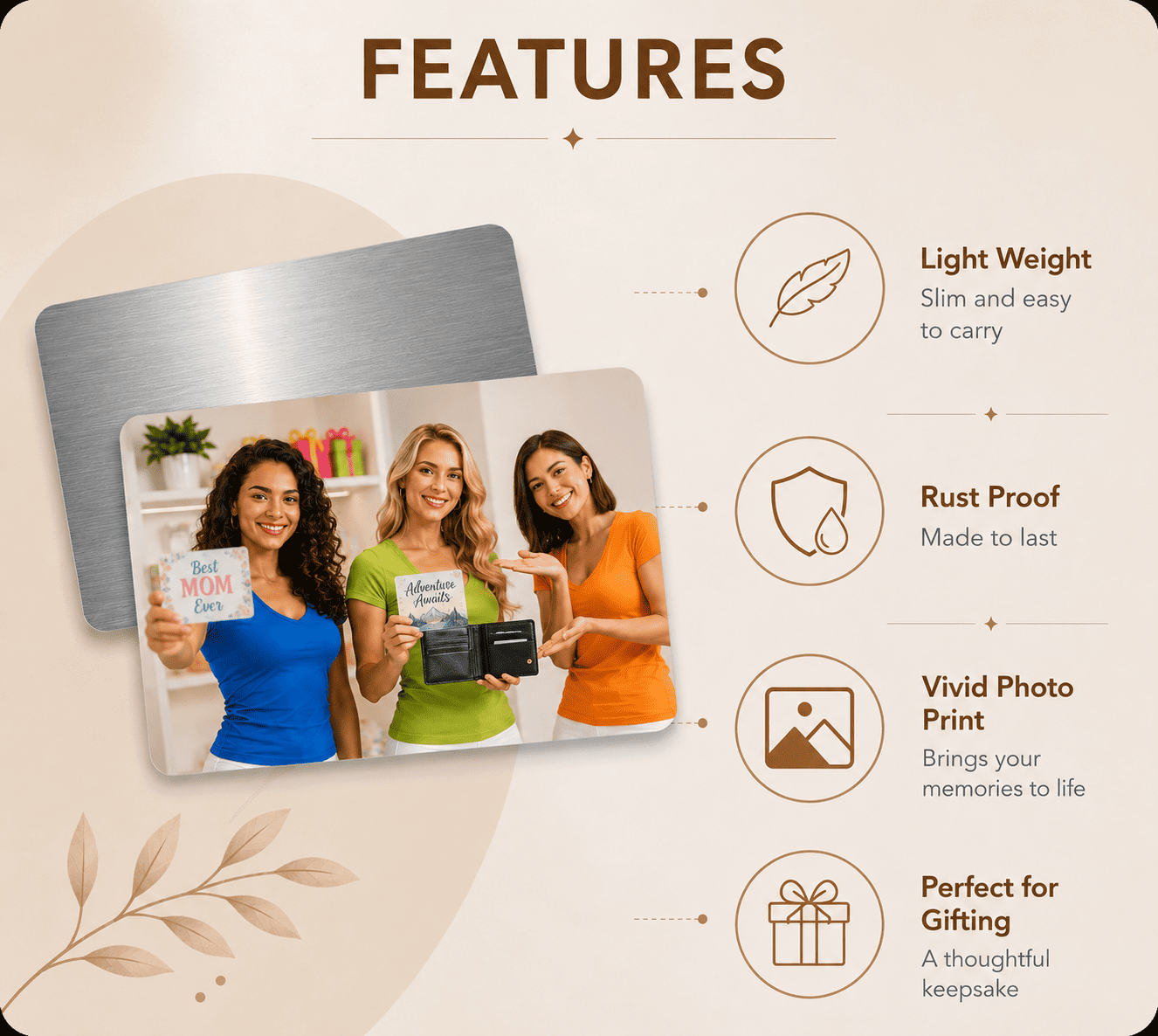 Personalised Metal Wallet Photo Card Gift for Him or Her Personalised Metal Wallet Photo Card Gift for Him or Her - Image 7