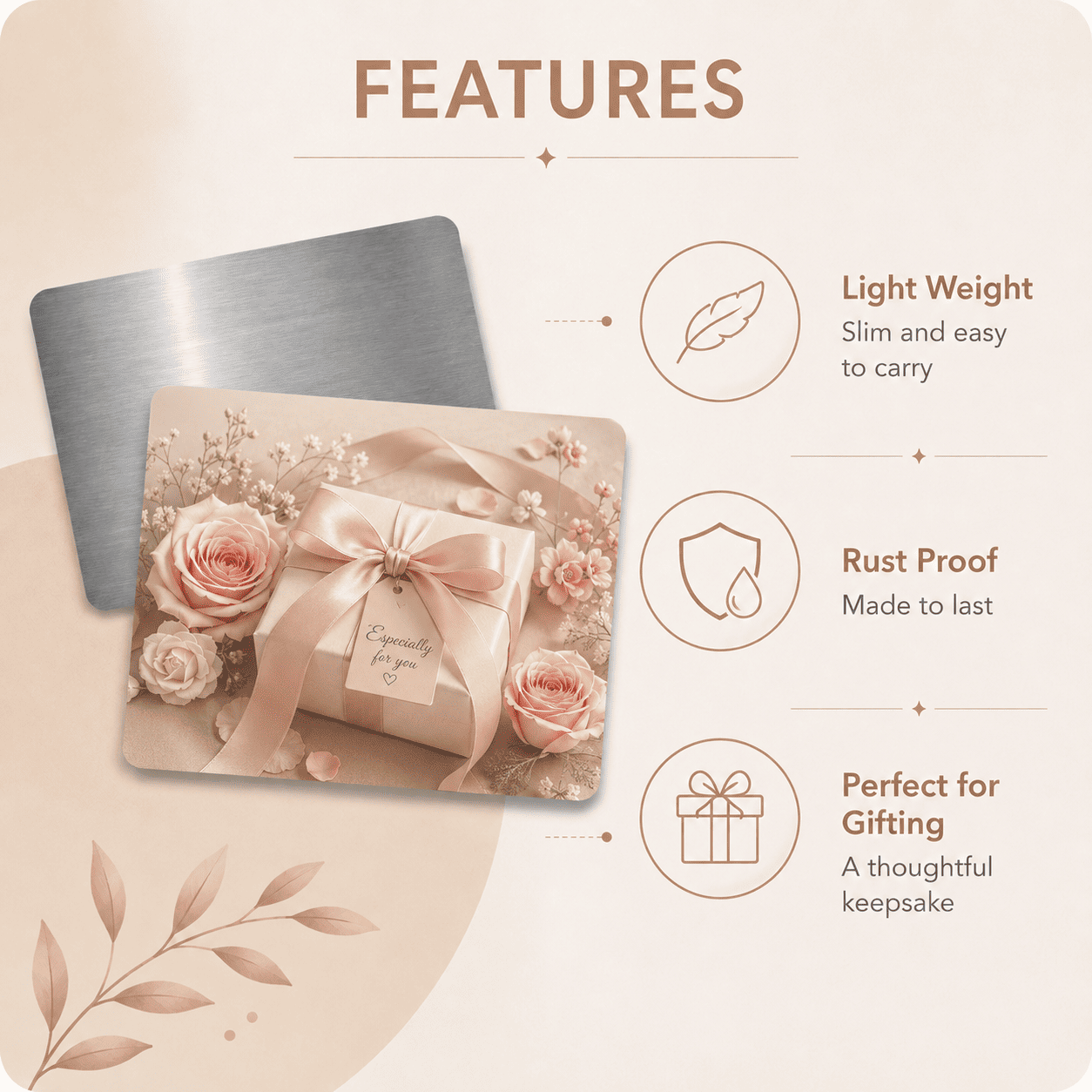 Personalised Metal Wallet Photo Card Gift for Him or Her Personalised Metal Wallet Photo Card Gift for Him or Her - Image 8