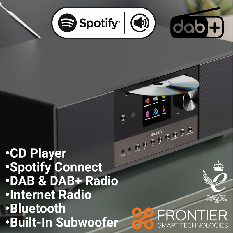 Black All-in-One Music System – Internet Radio, DAB+, FM, Bluetooth & CD Player Black All-in-One Music System – Internet Radio, DAB+, FM, Bluetooth & CD Player - Image 2