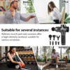 Handheld Massage Gun, Percussion Deep Tissue Muscle Body Massager 6 Heads by Dyzi - Image 2