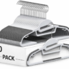 Belofay 30 Pack White Plastic Coat Hangers Non Slip Heavy Duty Adult Clothes