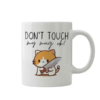 Dont Touch My Mug Ok Cat With Knife Graphic Ceramic Coffee Mug 320ml White