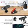 USB Rechargeable bike lights Set-Super Bright Front LED Bicycle Light sets-Water Resistant Tail Light Easy to Fit & Mount-Built in Powerbank for charging devices - Image 2
