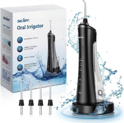 DYZI TB5011 Cordless Oral Irrigator Water Flosser – 3 Modes, Black