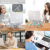 DYZI Laptop Stand-Ventilated Aluminium Laptop Holder for Macbook,Notebook,iPad-Adjustable Lightweight Cooling Stand compatible with Dell XPS,HP,Samsung,Lenovo, 10-15.6" Laptop or Tablet - Image 2