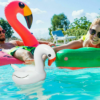 Soundz Waterproof Inflatable Flamingo Bluetooth Speaker Bath Pool[White] - Image 2