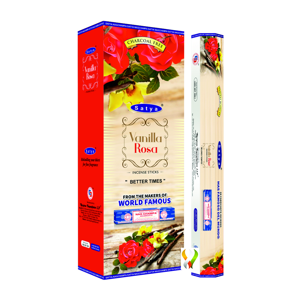 Satya Vanilla Rose Hexa - 120 Sticks Satya Vanilla Rose Hexa - 120 Sticks
