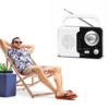 Soundz SZ412 AM/FM Bluetooth Radio with USB Port And SD Card Slot, Black/White - Image 6