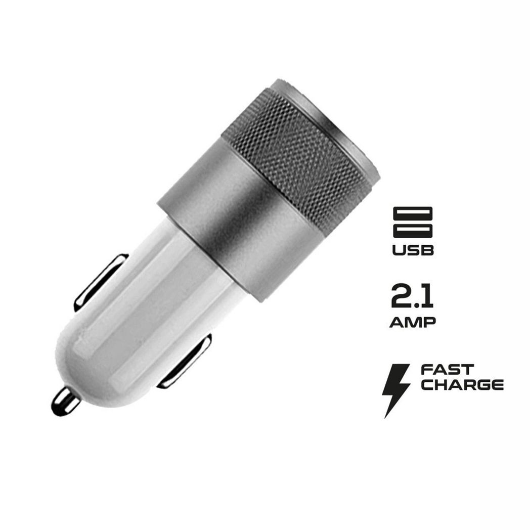 FX Powabud Car Charger 2.1A Twin USB Socket Universal Charger, Silver FX Powabud Car Charger 2.1A Twin USB Socket Universal Charger, Silver - Image 4