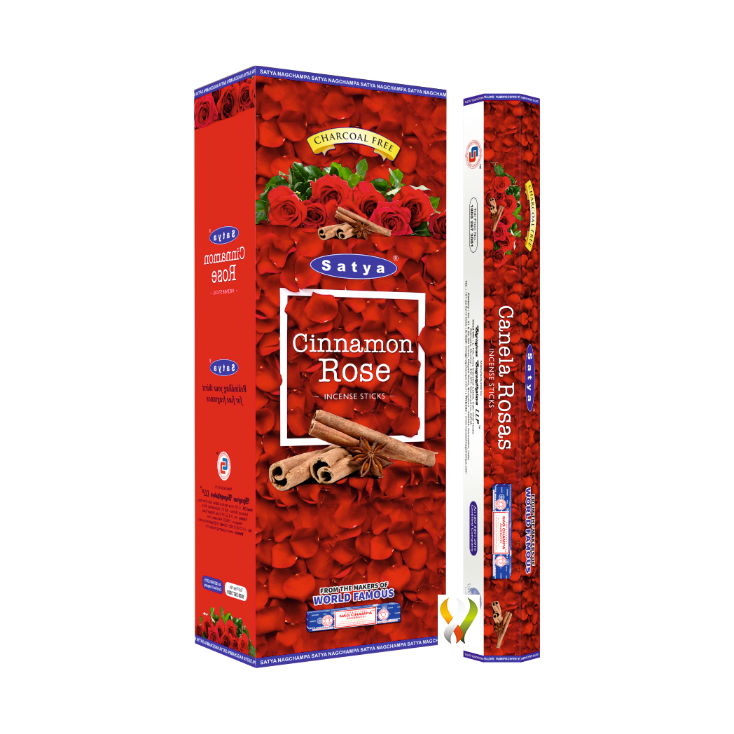 Satya Cinnamon Rose Hexa - 120 Sticks Satya Cinnamon Rose Hexa - 120 Sticks