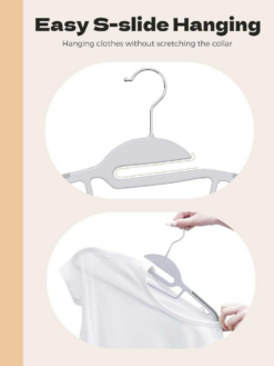 Alternative view of Belofay 30 Pack White Plastic Coat Hangers Non Slip Heavy Duty Adult Clothes