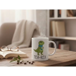 Alternative view of Tea Rex Dinosaur Quote Ceramic Mug 320ml – White