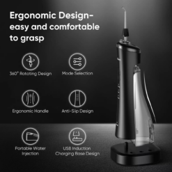 Alternative view of DYZI TB5011 Cordless Oral Irrigator Water Flosser – 3 Modes, Black