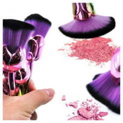 Alternative view of Beauty and the Beast - Inspired Rose Makeup Brushes with Glossy Handles