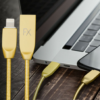 Spring Cable with Zinc Alloy Connectors - Gold - Image 3