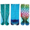 Mermaid Tail Print Women Girl Knee High Boot Socks - Image 4