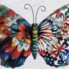 Vibrant Floral Metal Butterfly Wall Art