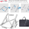 DYZI Laptop Stand-Ventilated Aluminium Laptop Holder for Macbook,Notebook,iPad-Adjustable Lightweight Cooling Stand compatible with Dell XPS,HP,Samsung,Lenovo, 10-15.6" Laptop or Tablet - Image 4