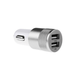 Alternative view of 2.1A Dual USB Car Charger - Silver