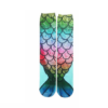Mermaid Tail Print Women Girl Knee High Boot Socks - Image 6