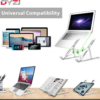 DYZI Laptop Stand-Ventilated Aluminium Laptop Holder for Macbook,Notebook,iPad-Adjustable Lightweight Cooling Stand compatible with Dell XPS,HP,Samsung,Lenovo, 10-15.6" Laptop or Tablet - Image 5