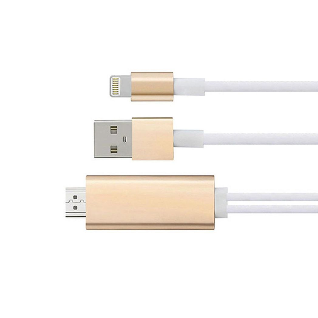 Aquarius Full HD Support HDMI Connector Cable for Phone/Pad Gold Aquarius Full HD Support HDMI Connector Cable for Phone/Pad Gold - Image 4