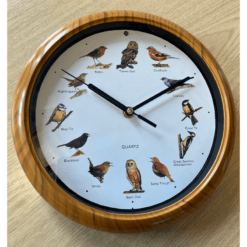 Wood Effect Frame Bird Song Clock