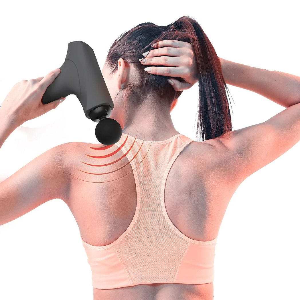 Gymcline Massage Gun Compact Size with 1500mAh Battery & 3 Speed Modes, Grey Gymcline Massage Gun Compact Size with 1500mAh Battery & 3 Speed Modes, Grey - Image 4
