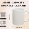 Funny Mug No Prob Llama Cute Llama Quote Ceramic Coffee Mug 320ml White - Image 5