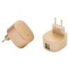 FX Multicoloured Dual USB Mains Charger 2.4 AMP Plug (EU), Gold - Image 3