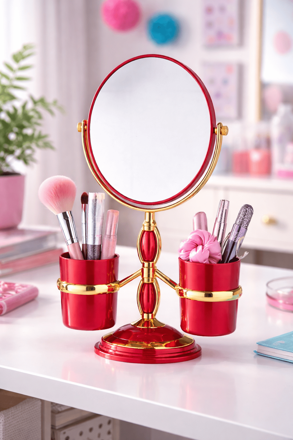 Make-Up Mirror with Holders Make-Up Mirror with Holders - Image 3