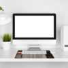 AQ Multifunctional & Eco-friendly Office Desk Mouse Mat PVC+DS Material, Brown - Image 7