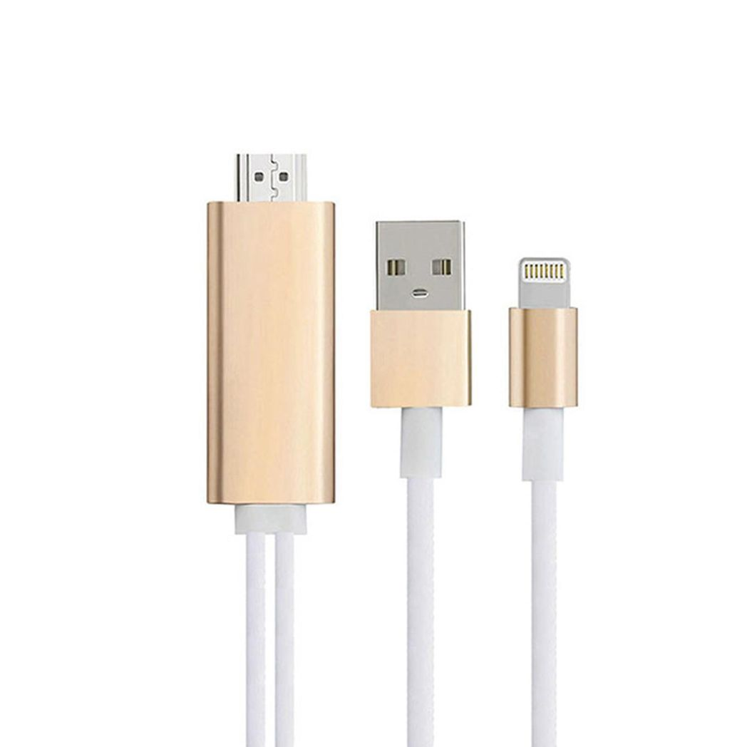 Aquarius Full HD Support HDMI Connector Cable for Phone/Pad Gold Aquarius Full HD Support HDMI Connector Cable for Phone/Pad Gold - Image 8