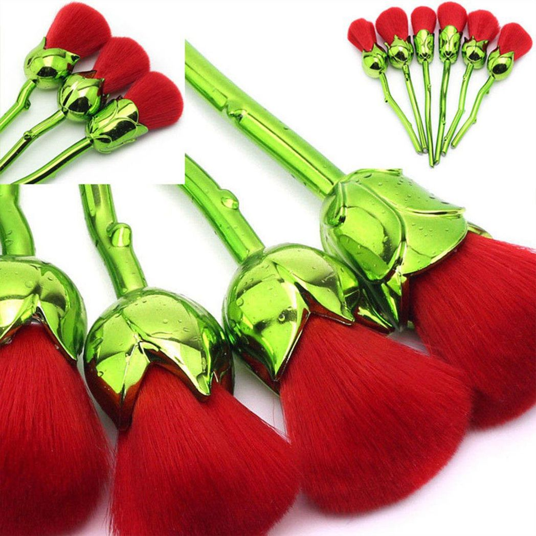 Beauty and the Beast-Inspired Rose Makeup Brushes with Glossy Handles Beauty and the Beast-Inspired Rose Makeup Brushes with Glossy Handles - Image 3