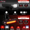 Dyzi Bike Lights - USB Rechargeable Ultra Bright Front & Back Bike Light Sets - 4 Light Modes With Daylight Sensor - Easy to Fit and Mount LED Bicycle Lights Dyzi Bike Lights - USB Rechargeable Ultra Bright Front & Back Bike Light Sets - 4 Light Modes With Daylight Sensor - Easy to Fit and Mount LED Bicycle Lights - Image 4