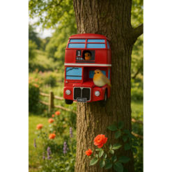 Alternative view of London Bus Design Bird House