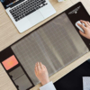 AQ Multifunctional & Eco-friendly Office Desk Mouse Mat PVC+DS Material, Brown - Image 8