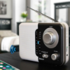 Soundz SZ412 AM/FM Bluetooth Radio with USB Port And SD Card Slot, Black/White - Image 8