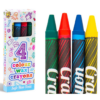 Henbrandt Safe and Non-Toxic 4 Mini Assorted Colours Children's Wax Crayons - Image 5