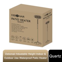 Adjustable Height Indoor & Outdoor Use Waterproof Patio Heater - Quartz